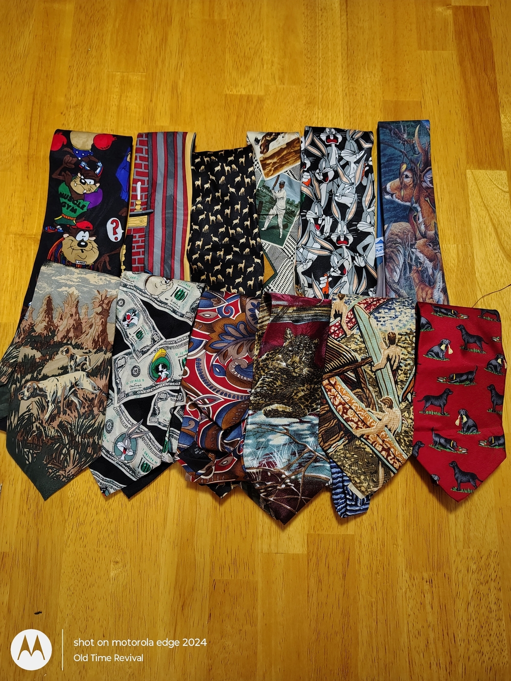 Bulk Lot of 12 Vintage Novelty Neckties Mixed Silk and Polyester Crafters Bundle